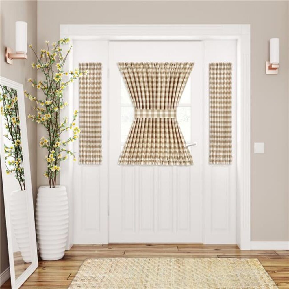 54 x 40 in. Polyester Light Filtering Buffalo Check Rod Pocket Curtain